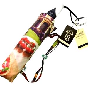 La Bella Umbrella Rome Colliseum Pizza Quality Rain Gift Box